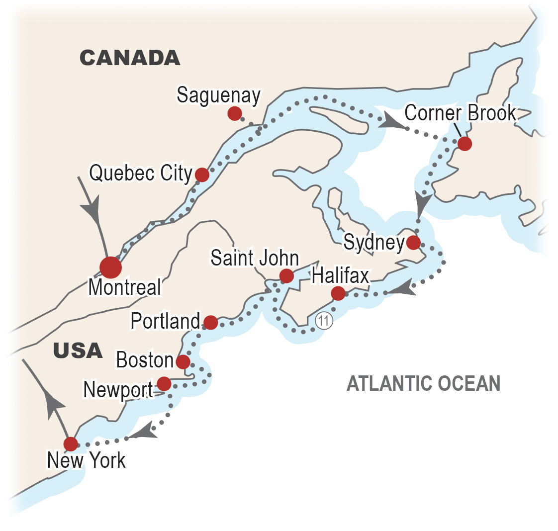 Canada & New England Map