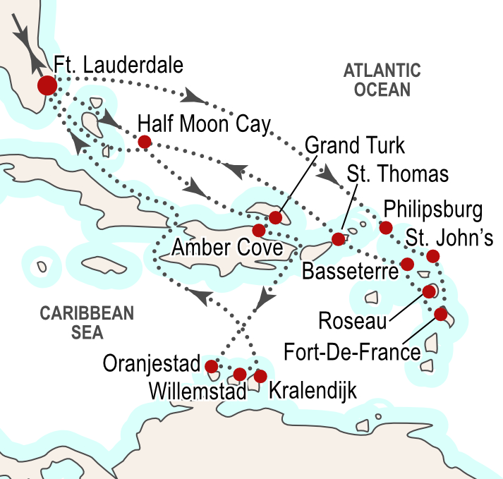 Caribbean Odyssey Map