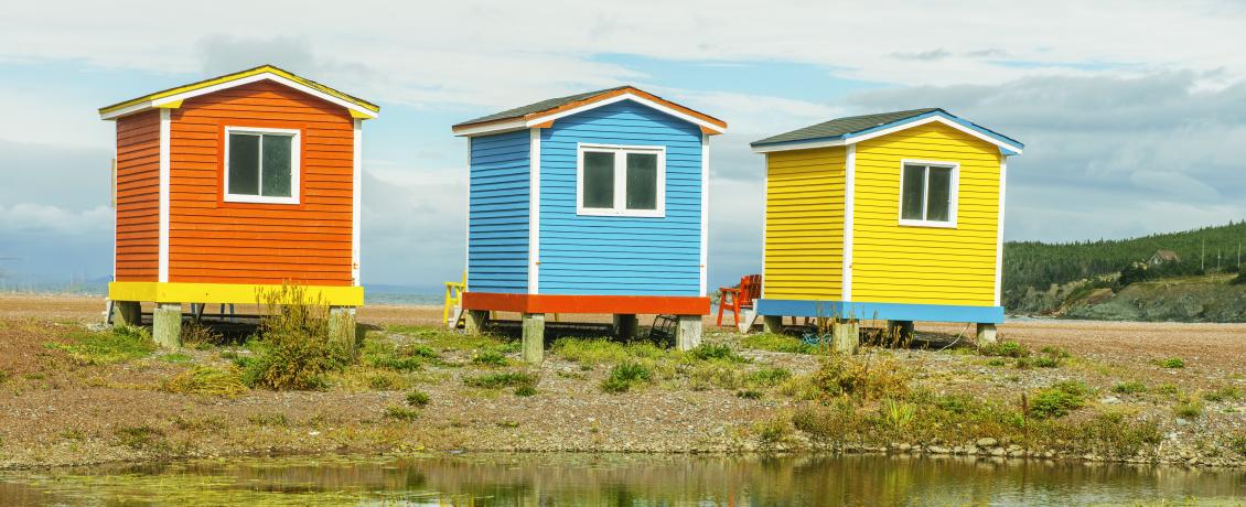 Colourful cabins in Newfoundland