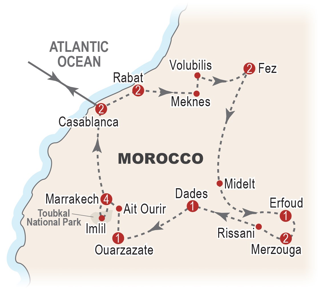 Map Morocco 2023 