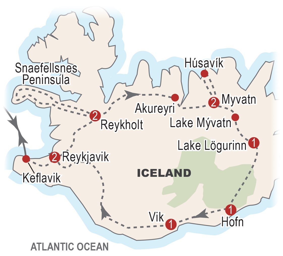 Map ICELAND 2024 