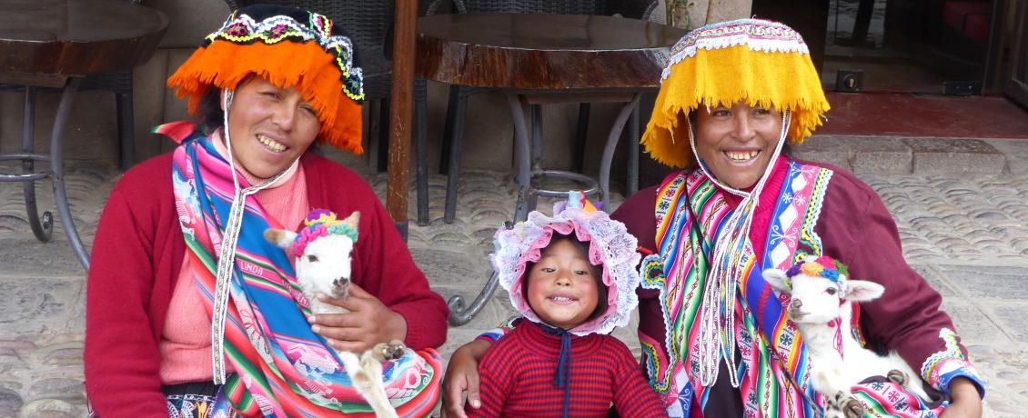 Colourful attire in Peru, credit Janet Williams