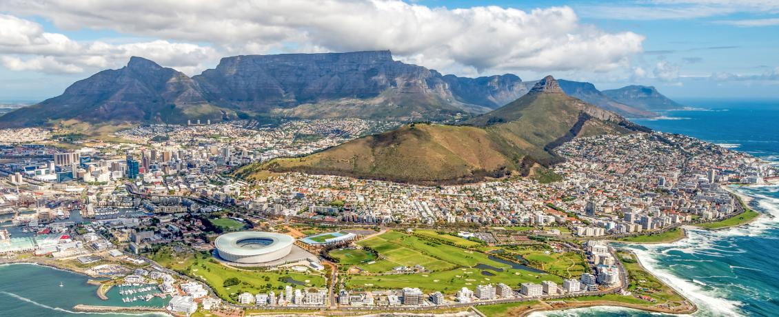 Aerial views of Cape Town