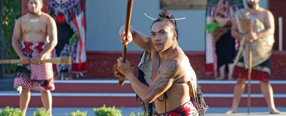 Traditional Moari dance in New Zealand