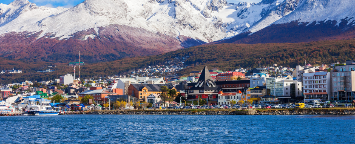 Stunning view of Ushuaia, the gateway to Antarctica