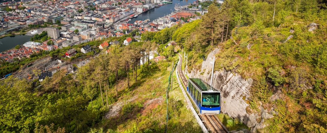 Ride to the top of Mount Fløyen