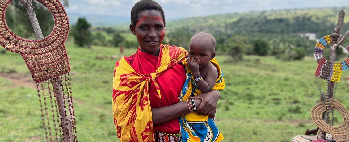 Maasai mother and child, credit Janet Williams