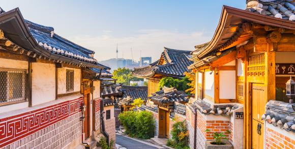 Bukchon Hanok Village in Seoul, Korea